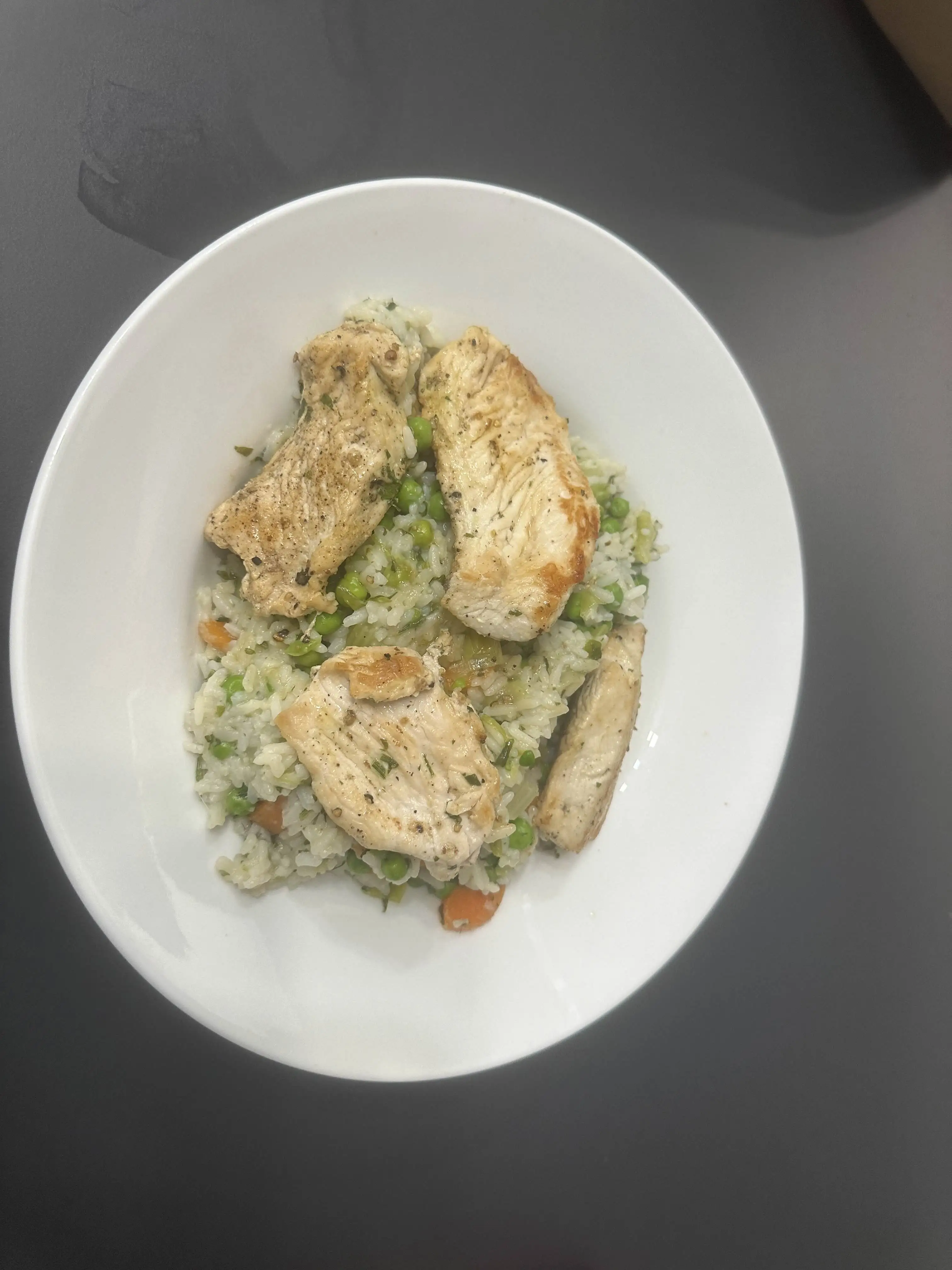 Gemuesereis mit Pute